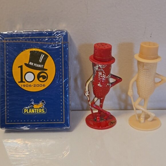 Planters Mr Peanut Playing Cards & Vintage Salt Shakers - Picture 9 of 13